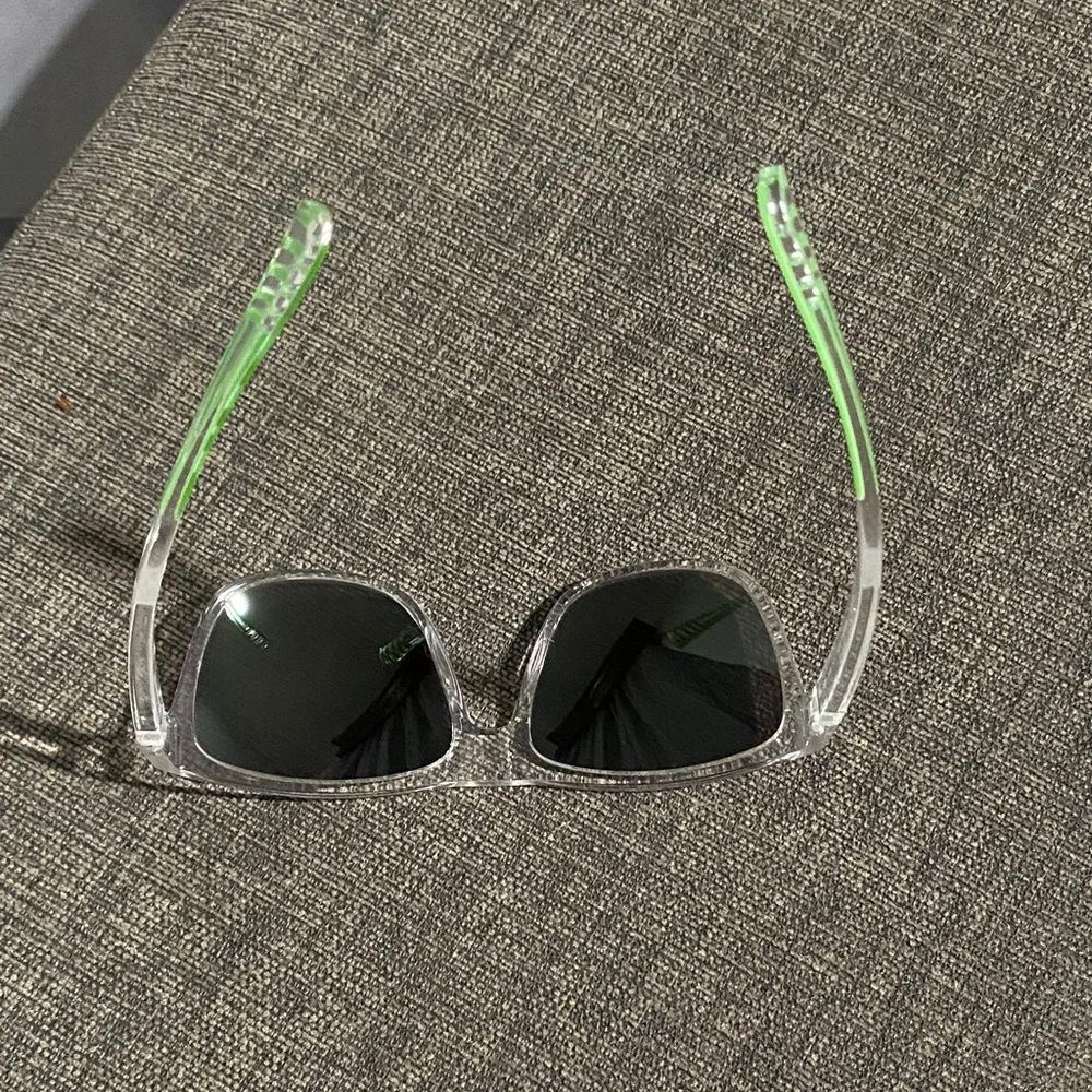 Body Glove Transparent Sunglasses with Green Accents